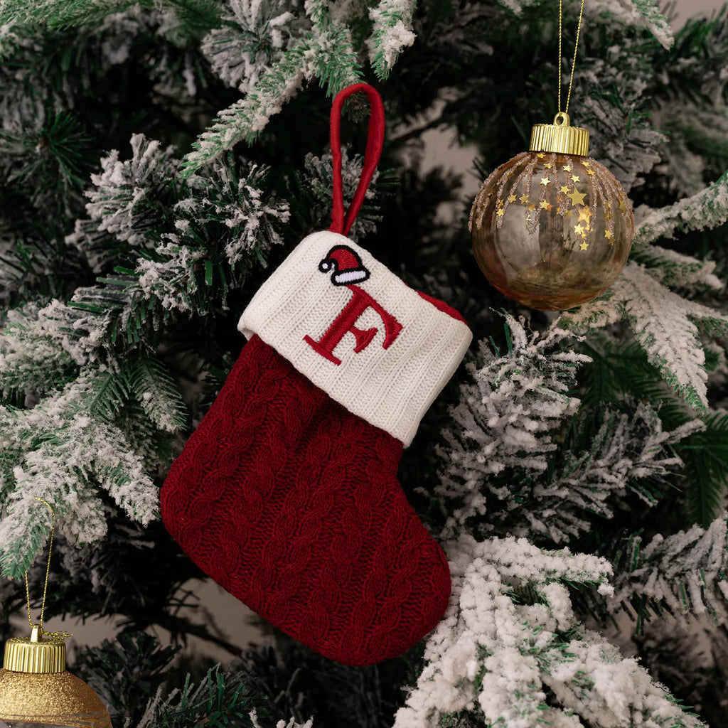 Monogram Christmas Knit Stockings