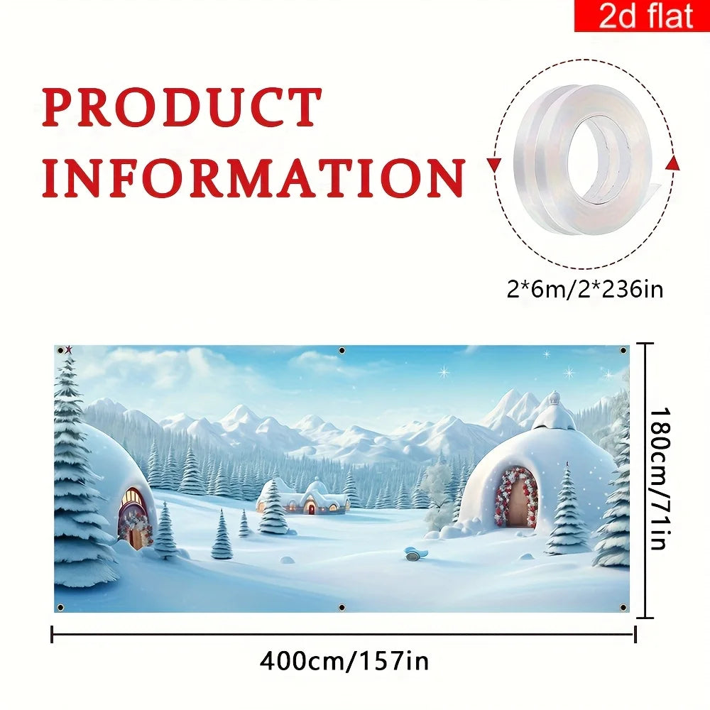 Christmas Winter Wonderland Garage Banner