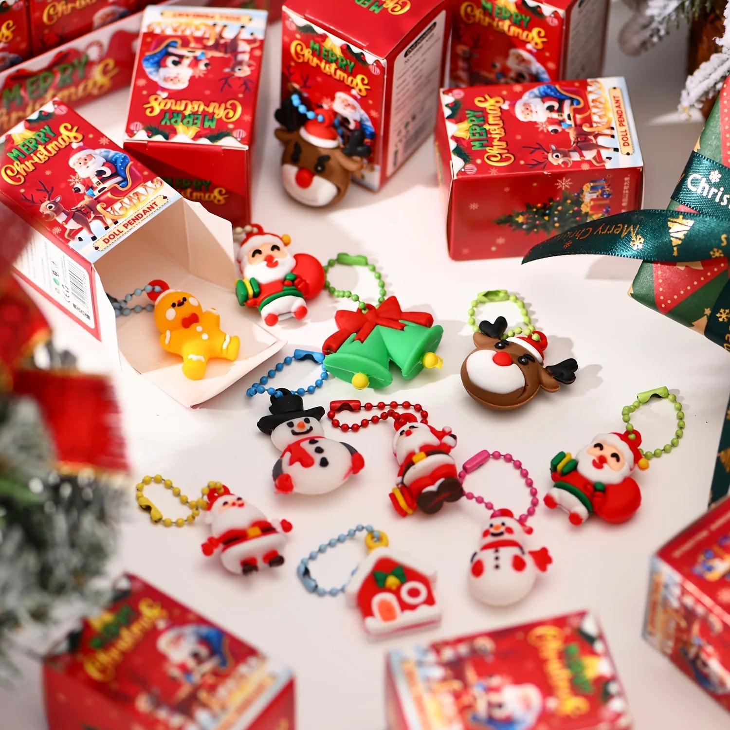 Christmas Themed Key Ring Pack Surprise Box