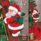 Electric Climbing Ladder Santa Claus Music Doll