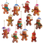 Christmas Gingerbread Man Ornaments Tree Wooden Hanging