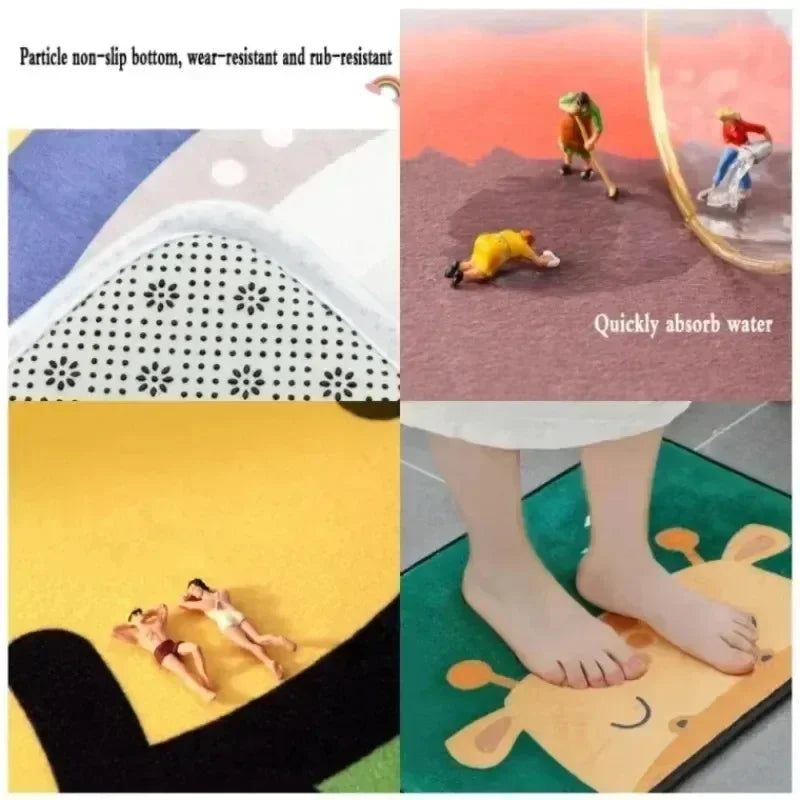 Santa and Reindeer Entryway Mat