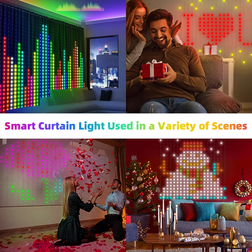 Smart Music Sync Curtain Lights
