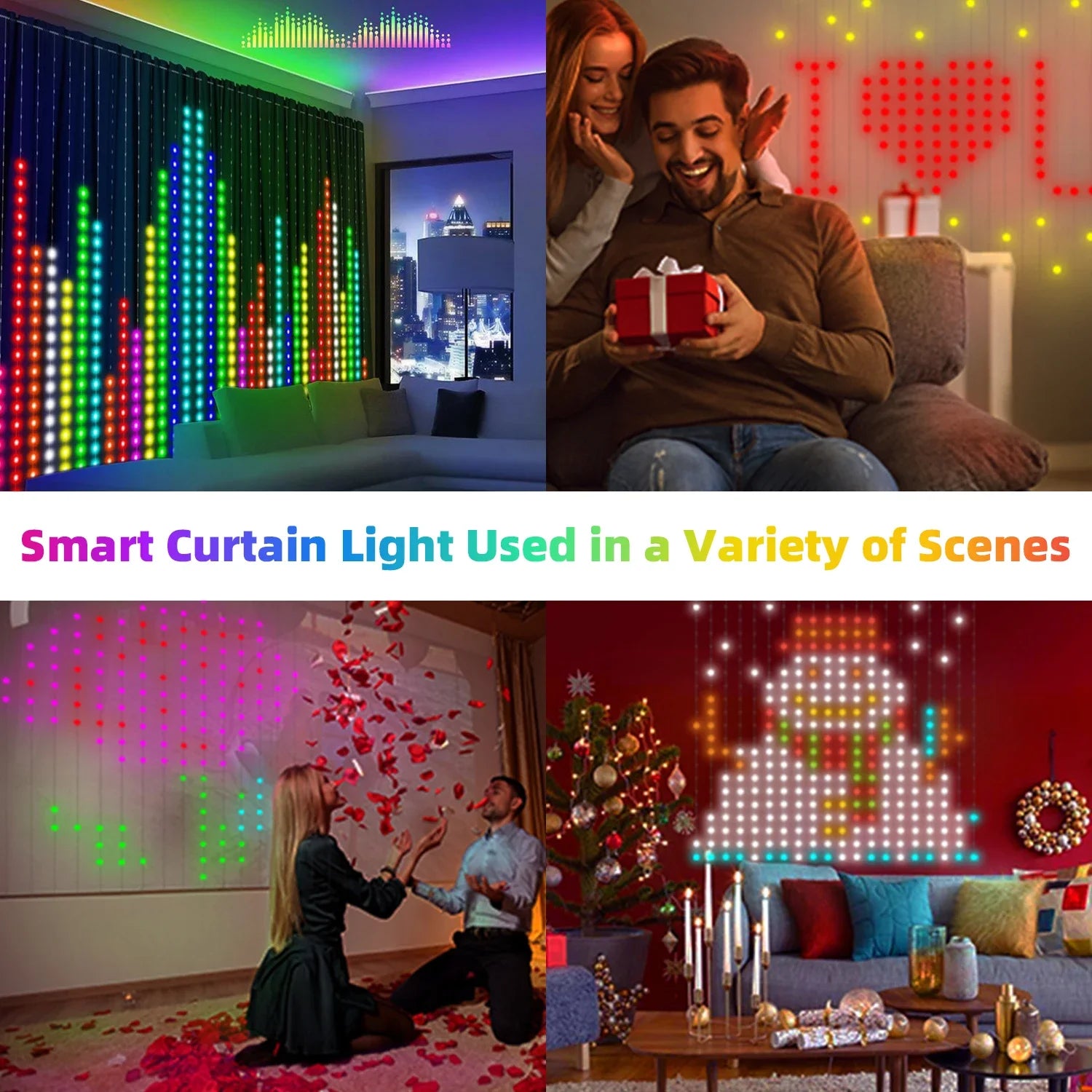 Smart Music Sync Curtain Lights