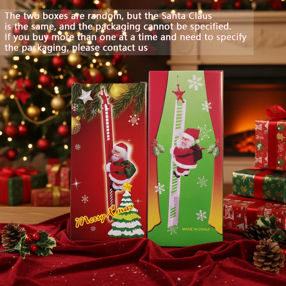 Electric Climbing Ladder Santa Claus Music Doll