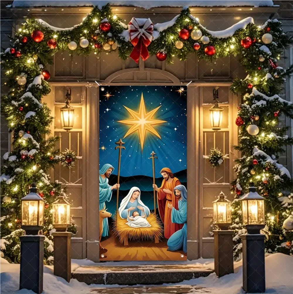 Christmas Nativity Door Banner