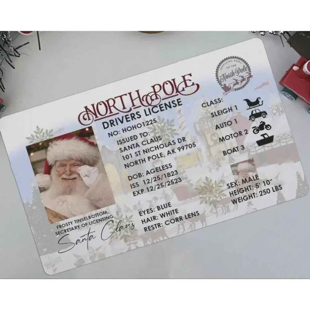 Cards Santa Claus Flying Licence Christmas Eve