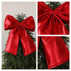 Christmas Bow Red Velvet Tree Toppers Ornament