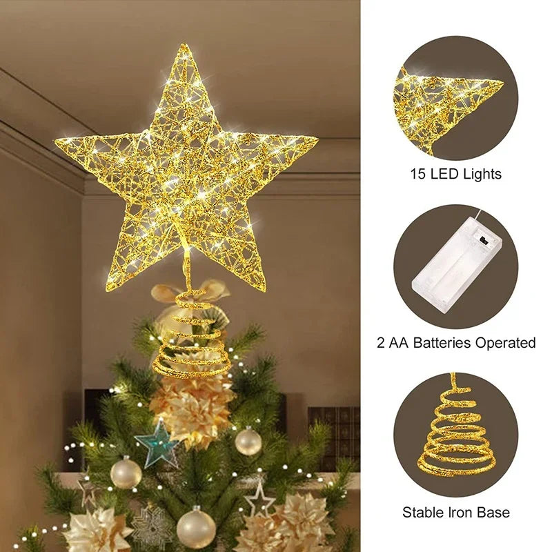 Christmas Tree Topper Star Battery Powered