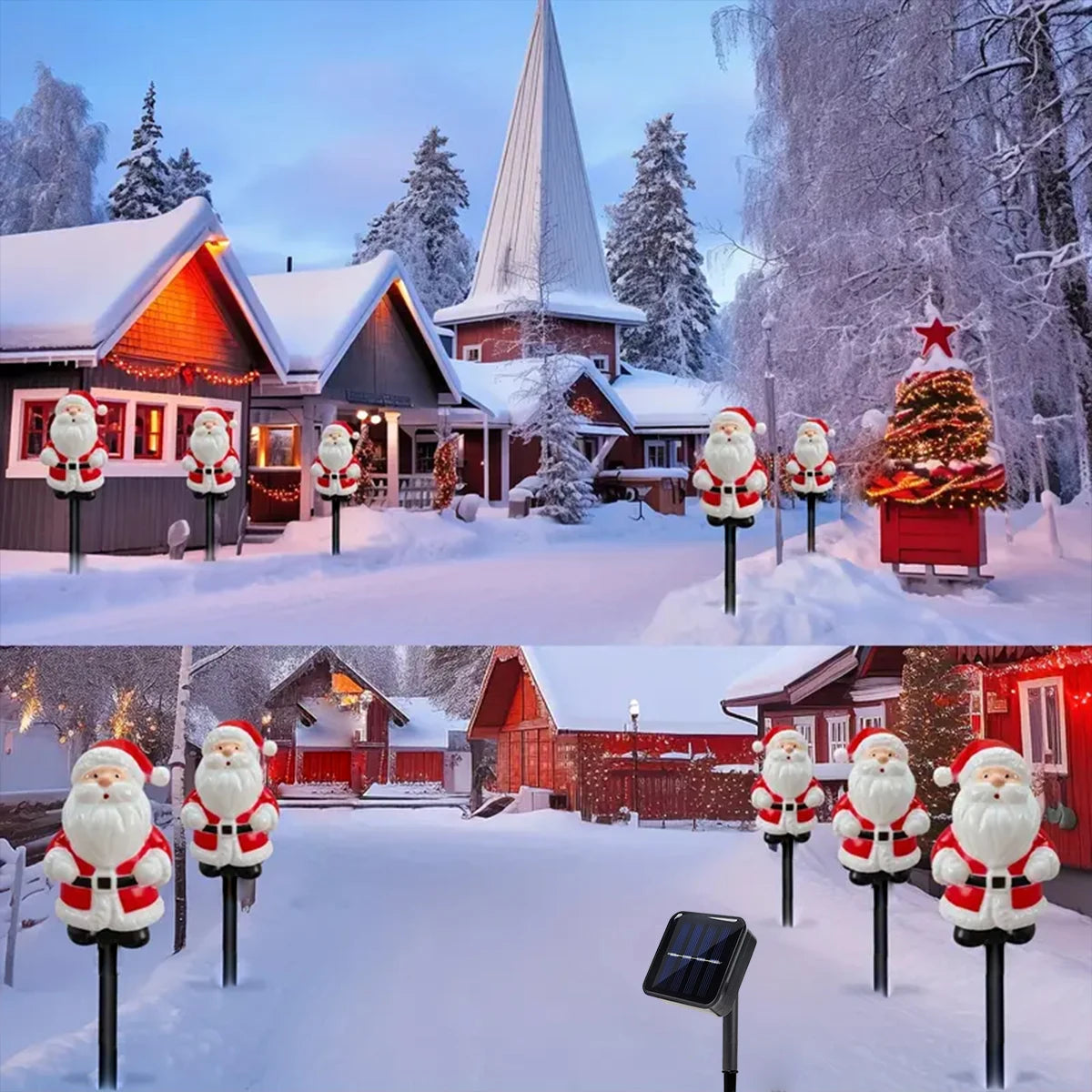 Solar Santa Pathway Lights
