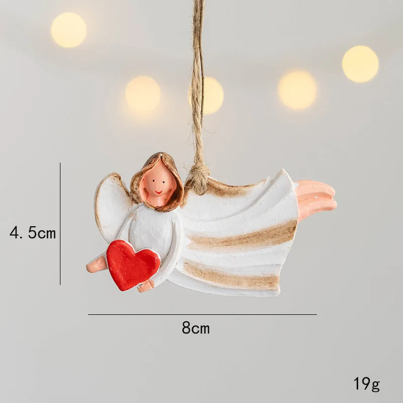 Merry Christmas Resin Santa angel Snowman Pendant