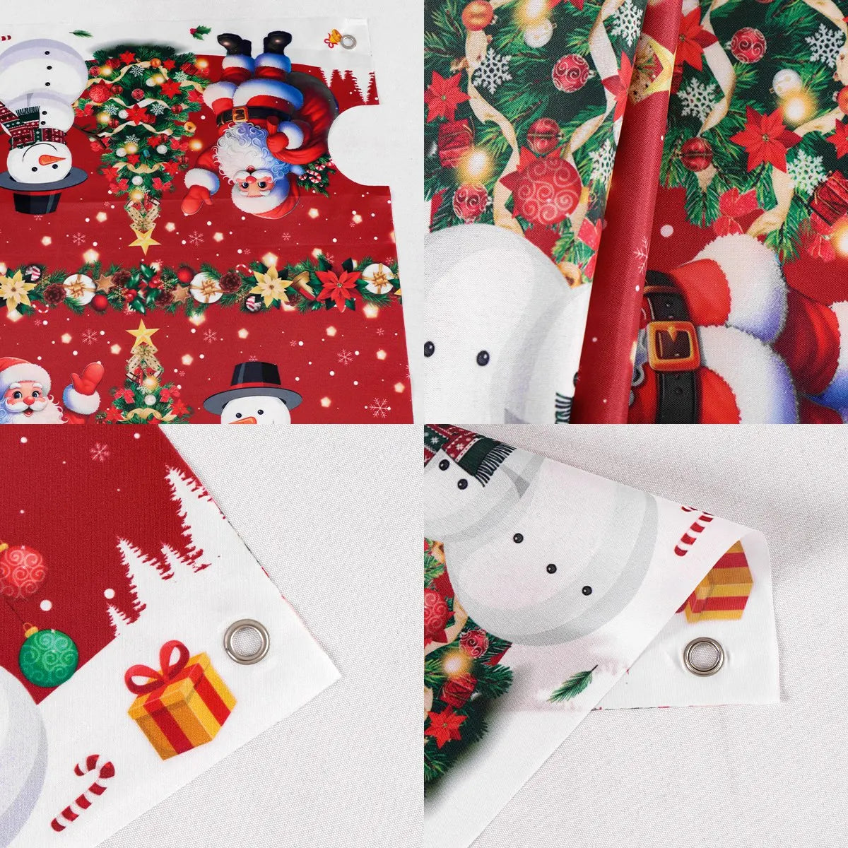 Christmas Santa Clause & Snowman Mailbox Cover