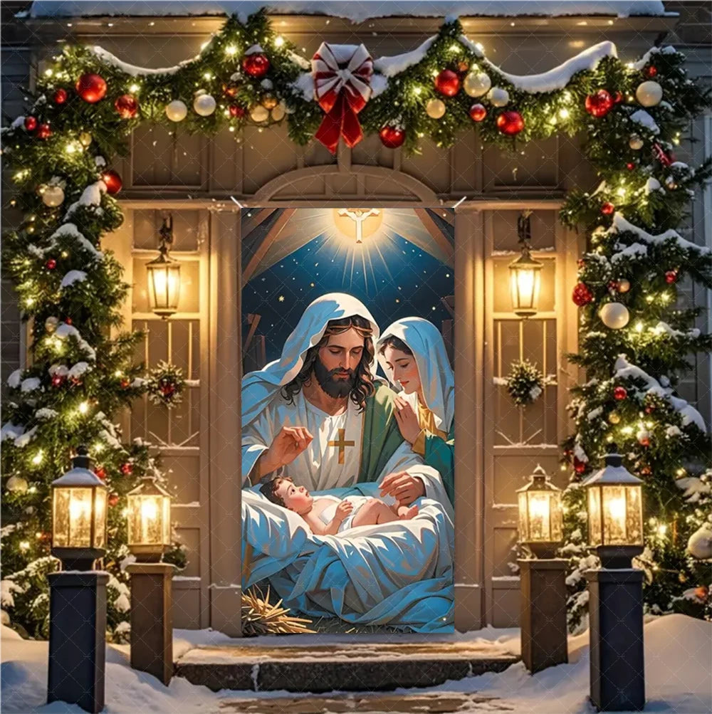 Christmas Nativity Door Banner