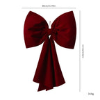 Christmas Bow Red Velvet Tree Toppers Ornament