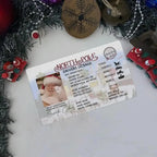 Cards Santa Claus Flying Licence Christmas Eve