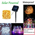 Solar Christmas Path Garland Lights