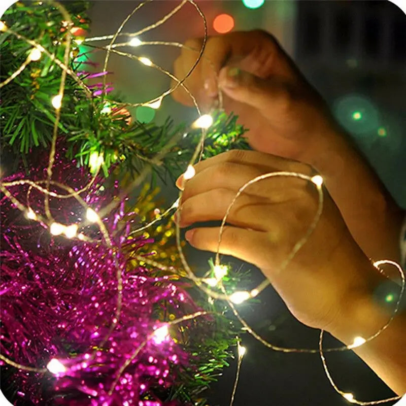 Copper Wire Christmas Fairy Lights