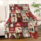 Throw Christmas Theme Pattern Flannel Blanket