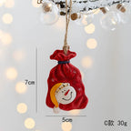 Merry Christmas Resin Santa angel Snowman Pendant