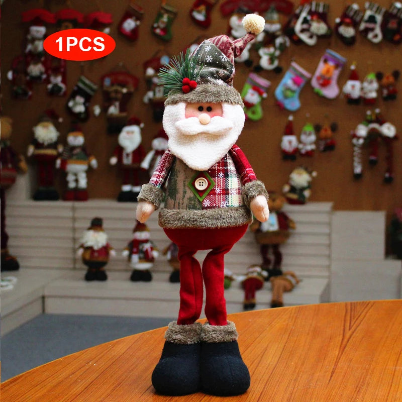 Christmas Dolls Tree Standing Santa, Snowman Reindeer