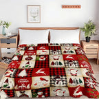 Christmas Pattern Throw Flannel Blanke