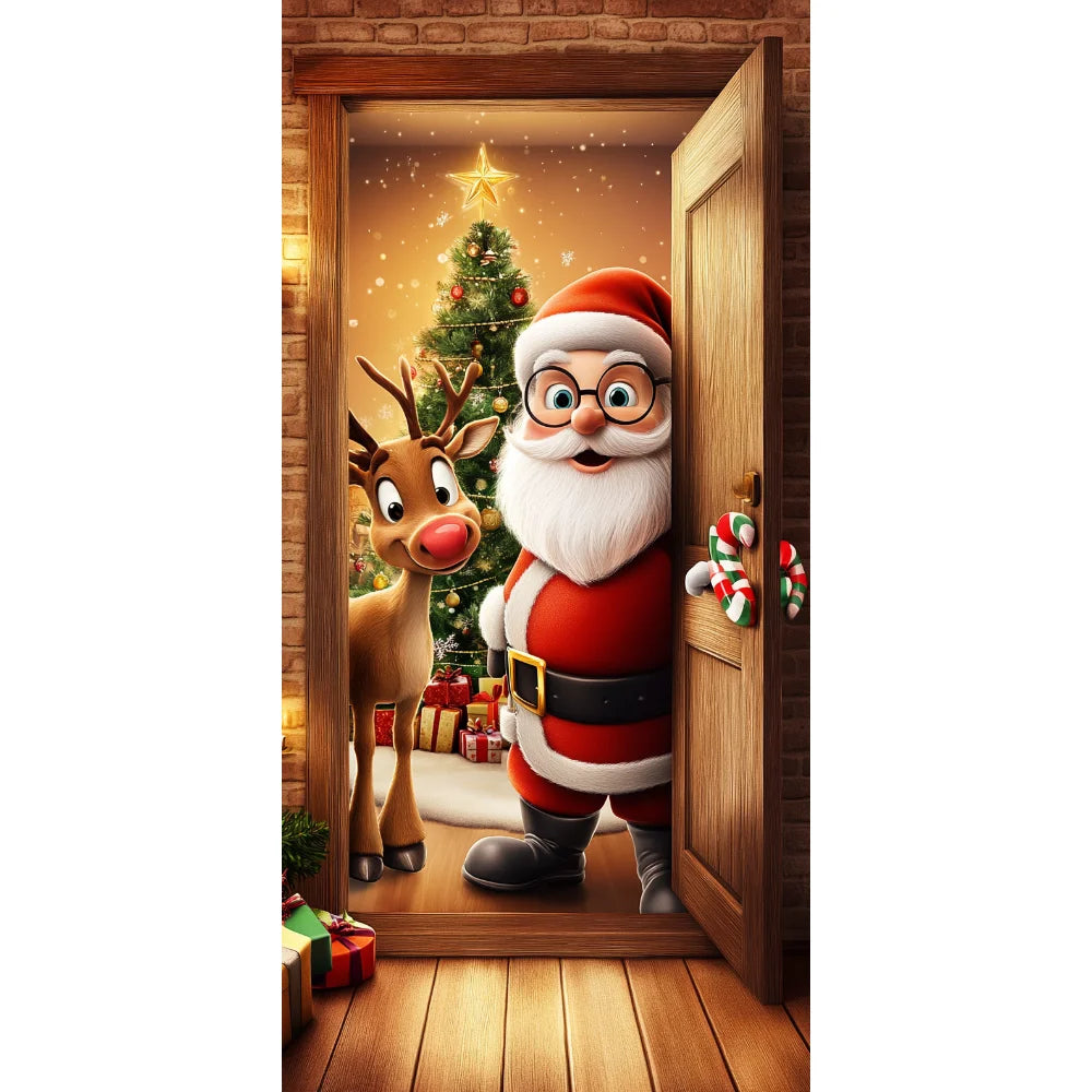 Christmas Cartoon Door Banner