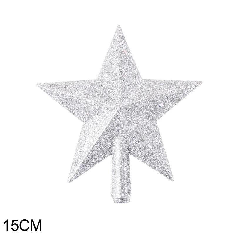 Christmas Tree Top Star Merry Shiny Gold