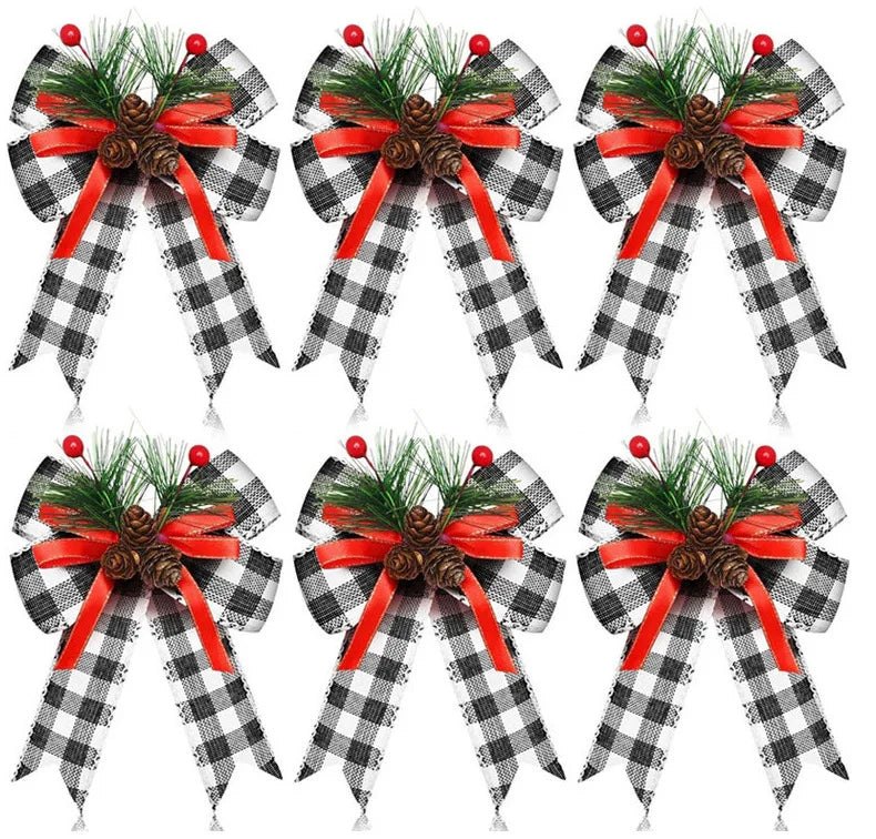 Pack Large Christmas Tree Topper Bow DIY