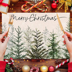Linen Christmas Tree Placemats