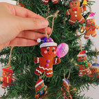Christmas Gingerbread Man Ornaments Tree Wooden Hanging