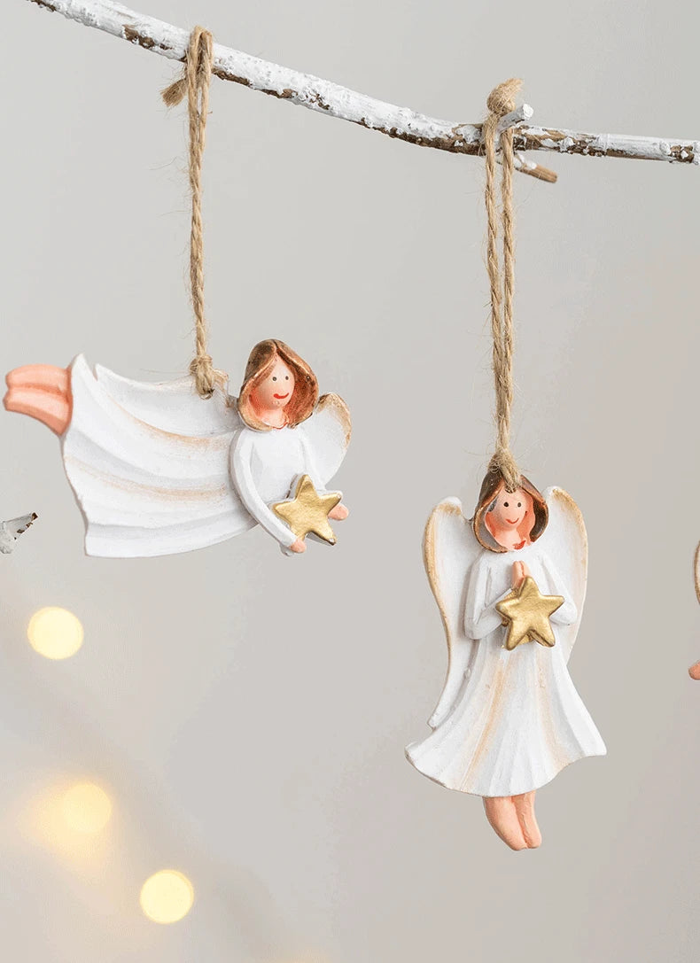 Merry Christmas Resin Santa angel Snowman Pendant