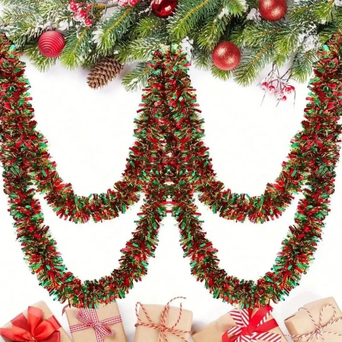 Metallic Christmas Tinsel Garland