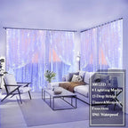 Twinkling Christmas Window Curtain Lights