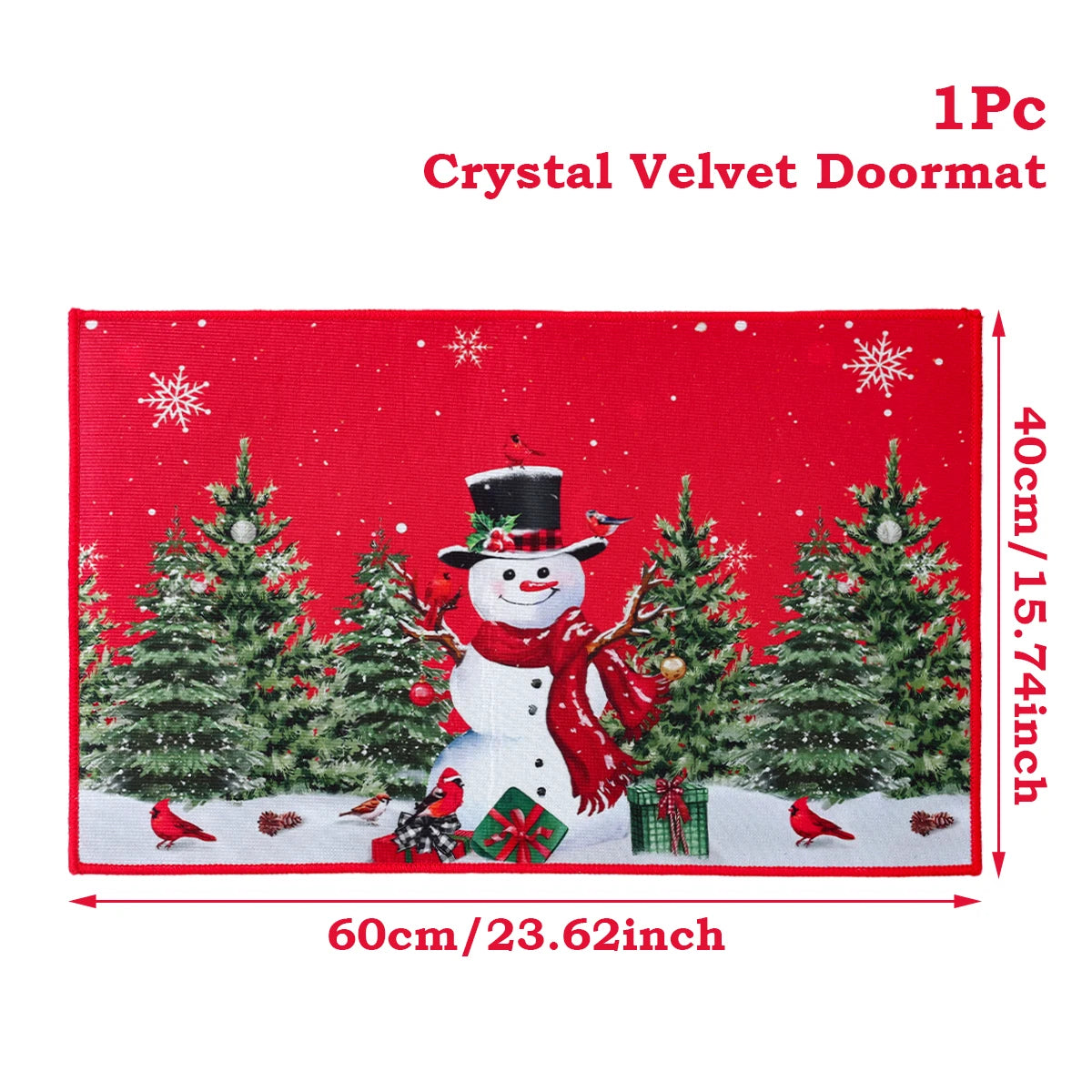 Christmas Door Mat Santa Claus Carpet Merry