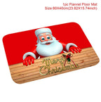 Christmas Door Mat Santa Claus Carpet Merry