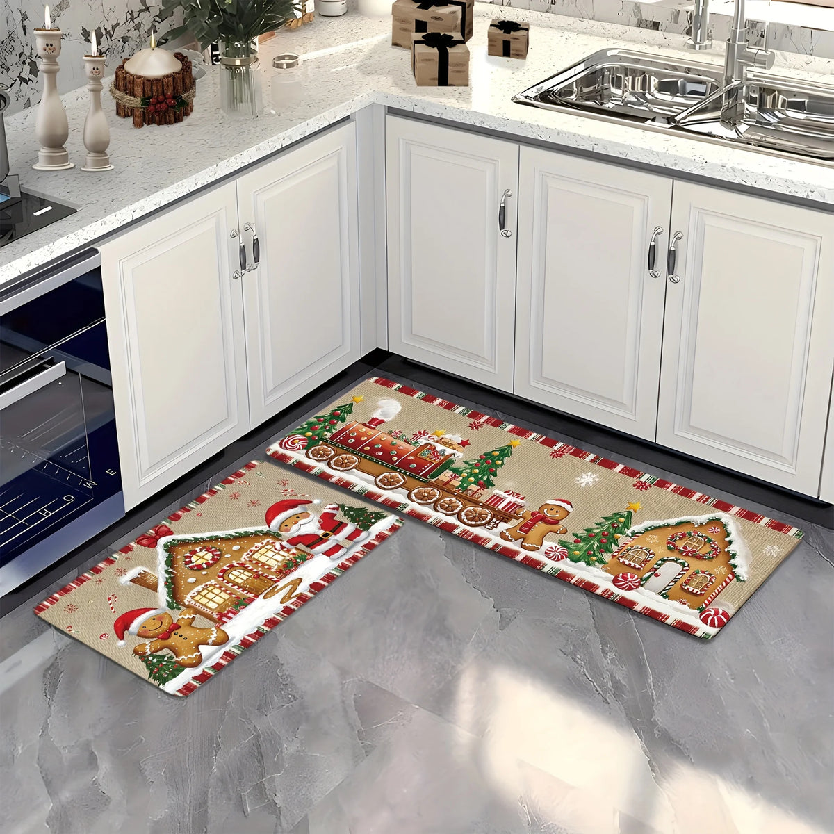 Christmas Gingerbread House Floor Mat