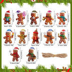 Christmas Gingerbread Man Ornaments Tree Wooden Hanging