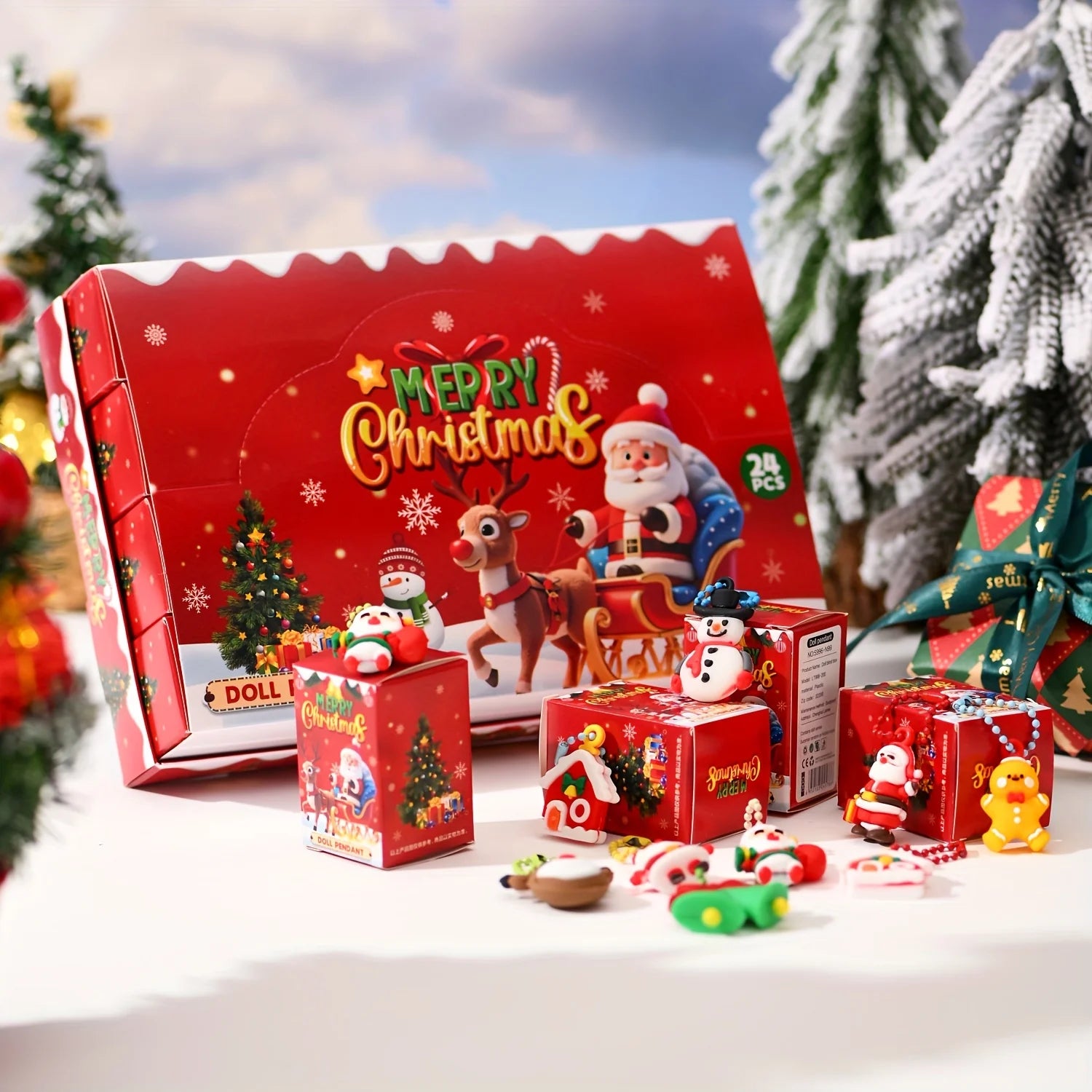 Christmas Themed Key Ring Pack Surprise Box