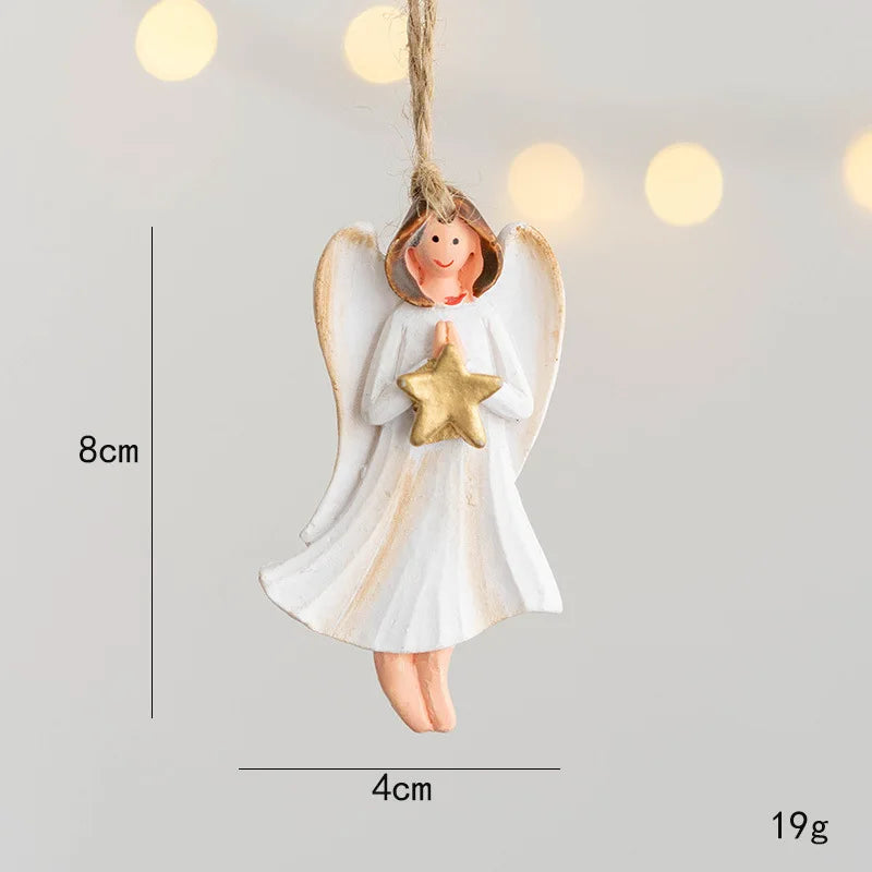 Merry Christmas Resin Santa angel Snowman Pendant