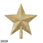 Christmas Tree Top Star Merry Shiny Gold