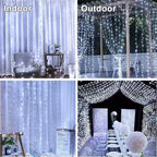 Twinkling Christmas Window Curtain Lights