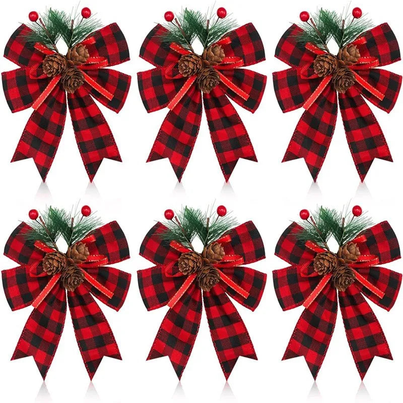 Pack Large Christmas Tree Topper Bow DIY