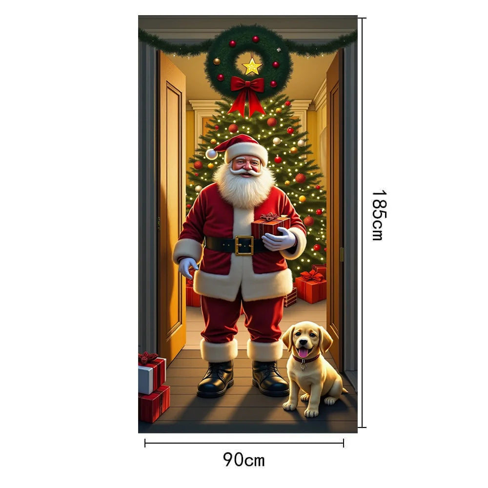 Santa Claus Christmas Tree Door Banner