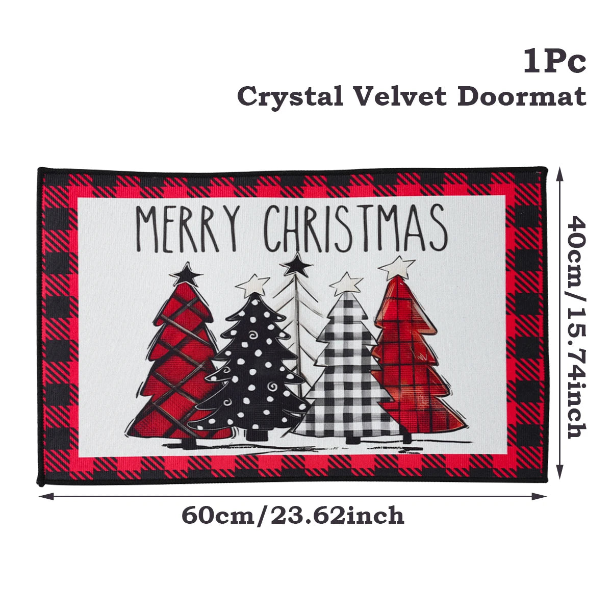 Christmas Door Mat Santa Claus Carpet Merry