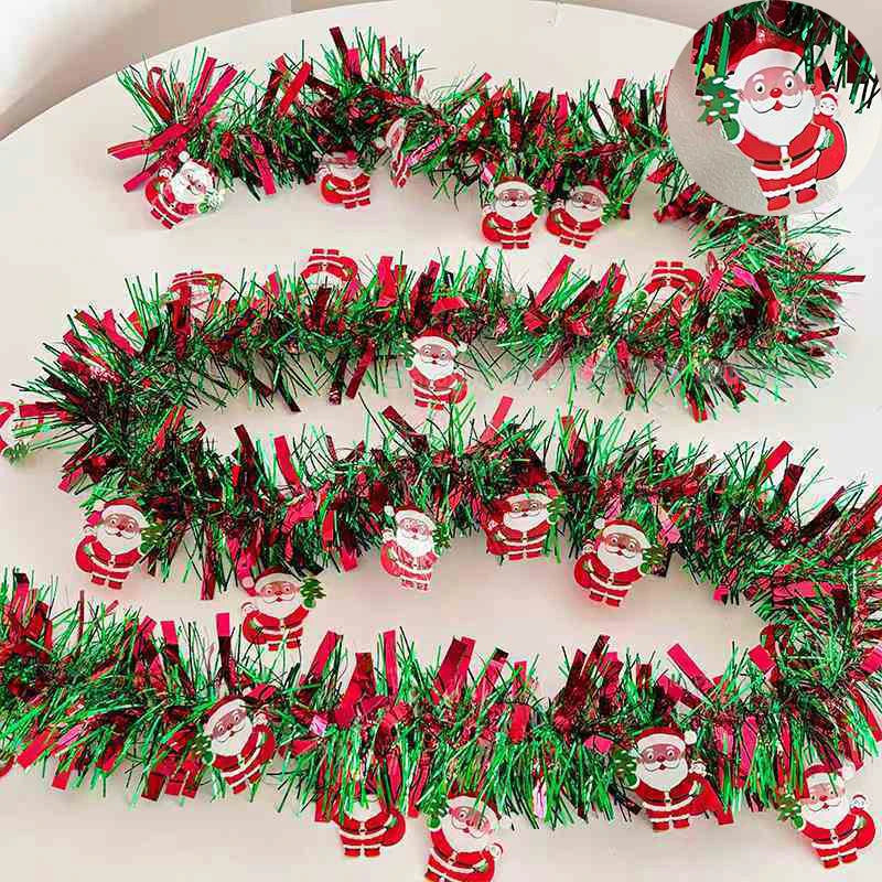 Christmas Tinsel Garland Wreath