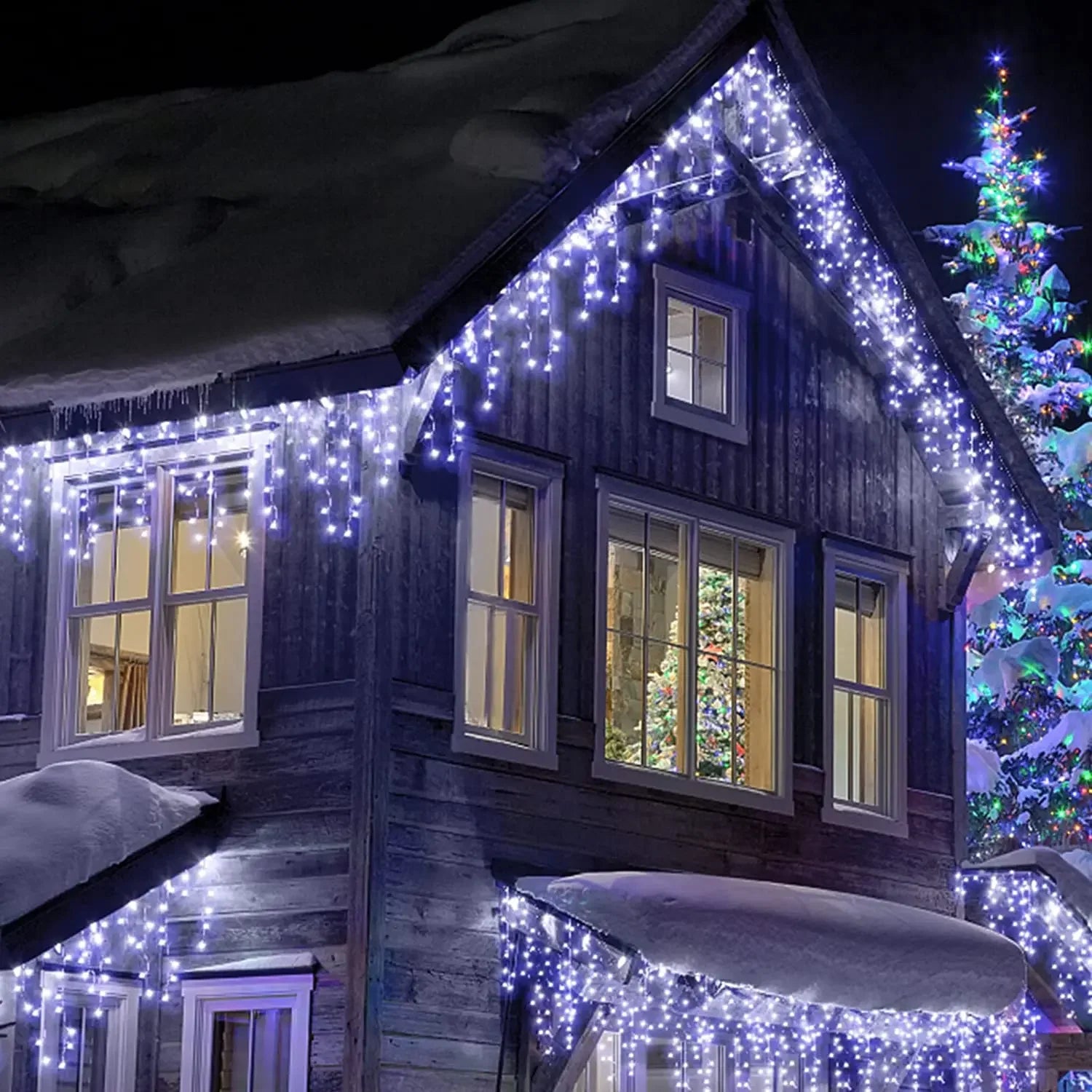 Solar Christmas Path Garland Lights