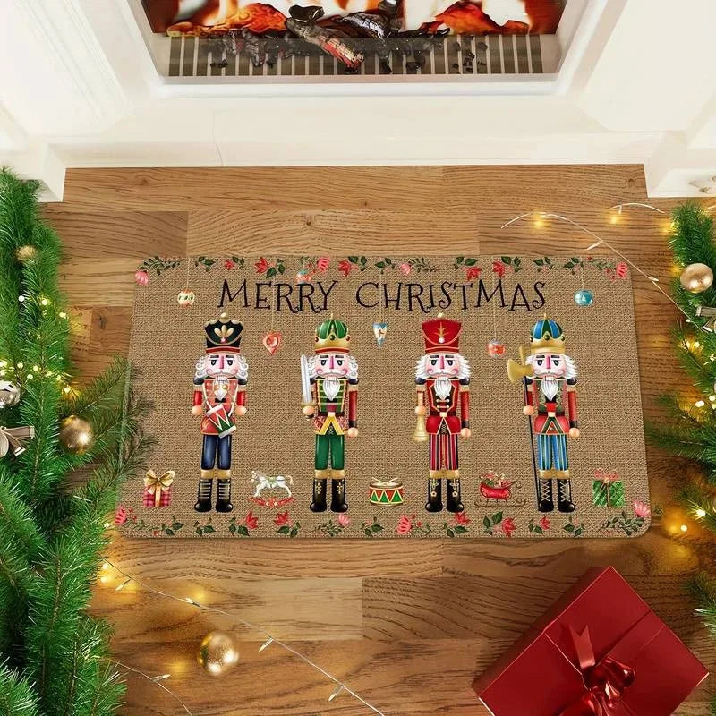Santa Claus Pattern Christmas Doormat