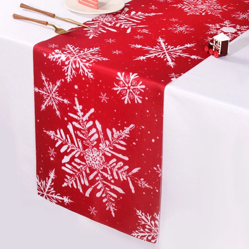 Santa Claus Christmas Table Runner Flag Noel