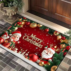 Santa and Reindeer Entryway Mat