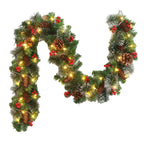 Christmas Pinecone & Red Berries Wreath Garland
